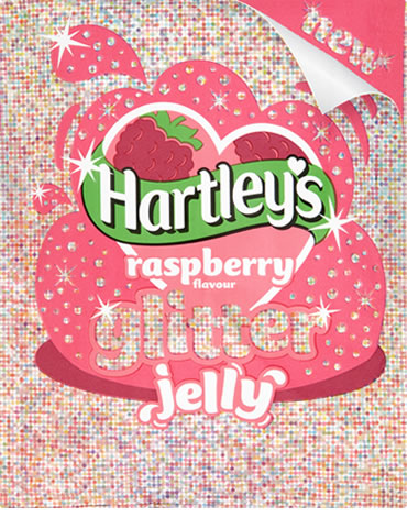 pink glitter jelly