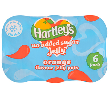 Hartley's No Added Sugar Orange Multipack Jelly Pot
