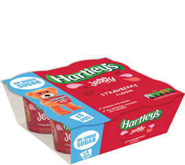 Hartley's No Added Sugar Strawberry 4 pack Jelly Pots