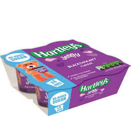 Hartley's No Added Sugar Blackcurrant 4 Pack Jelly Pots