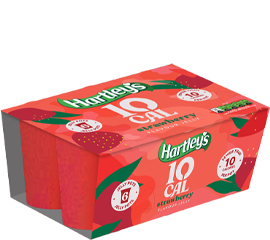 Hartley's 10 Cal Strawberry 6 Pack Jelly Pot